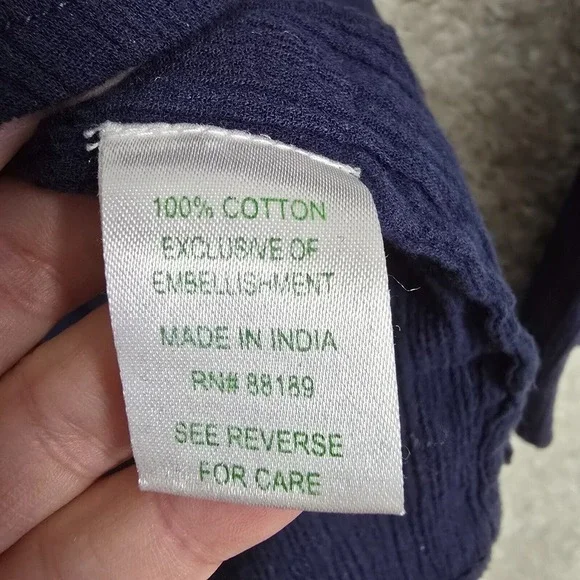 Lilly Pulitzer Womens Embroidered Gauzy Tunic‎ Shirt Size M Long Sleeve Resort - Picture 5 of 12